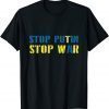 I Support Ukraine Stop Putin Stop War Free Ukraine T-Shirt