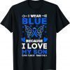I Wear Blue For My Son Colon Cancer Awareness Ribbon Unisex Shirt
