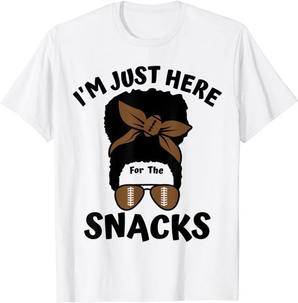 I'm Just Here For The Snacks Black Women Football Gameday Classic Shirt