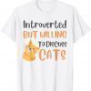 Introverted But Willing To Discuss Cats Cat Lover Gift Shirt