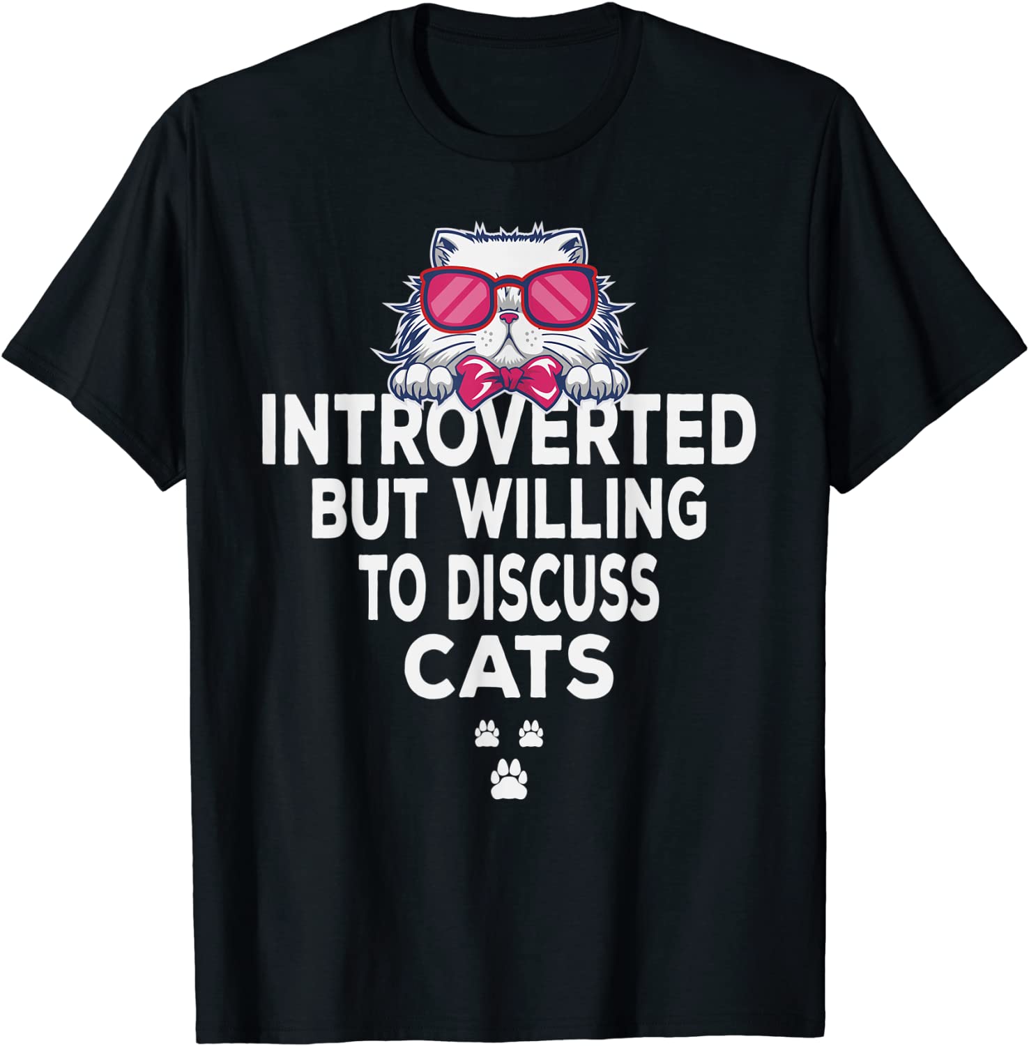 Introverted But Willing To Discuss Cats Tees For Introverts Gift Shirt
