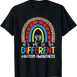 It s Ok To Be Different Rainbow Be kind Autism Awareness Classic Shirt