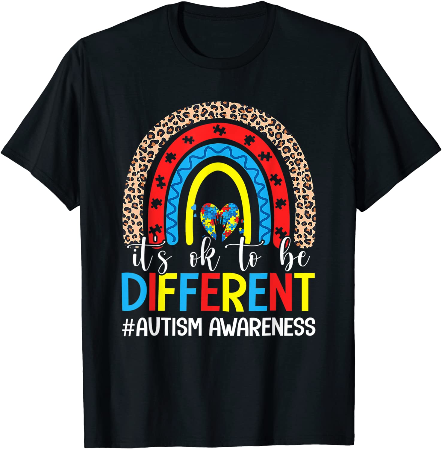 It s Ok To Be Different Rainbow Be kind Autism Awareness Classic Shirt