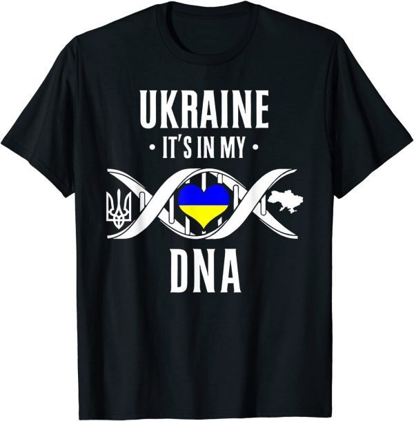 It's In My DNA Ukrainian Vyshyvanka Kozak Ukraine Flag Ukraine Strong T-Shirt