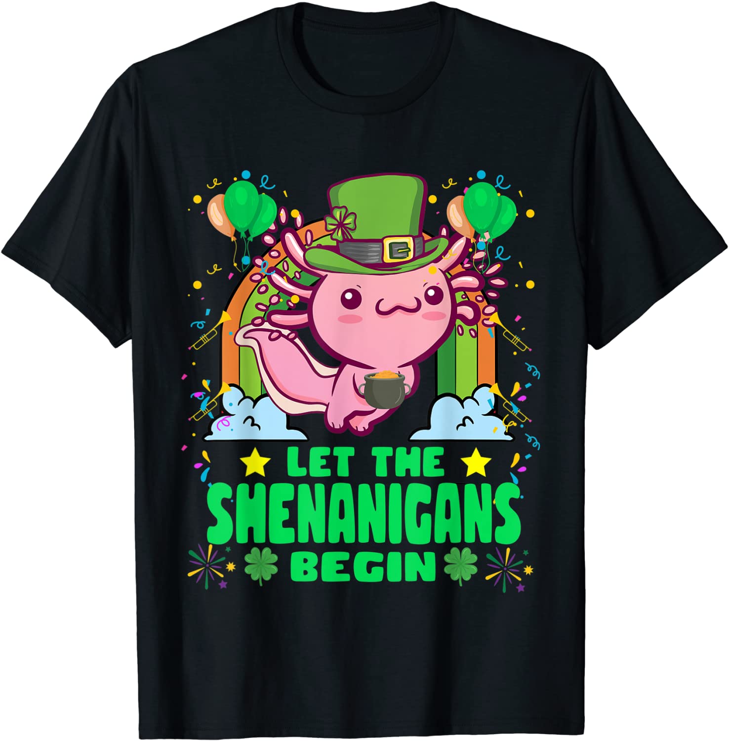 Kawaii Axolotl St Patricks Day Costume Shenanigans Classic Shirt