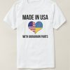 Made In USA With Ukrainian Parts Ukrainian American Flag Peace Ukraine Shirt