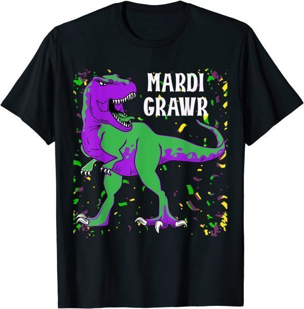 Mardi Grawr T Rex Dinosaur Bead Costume Mardi Gras 2022 Classic Shirt