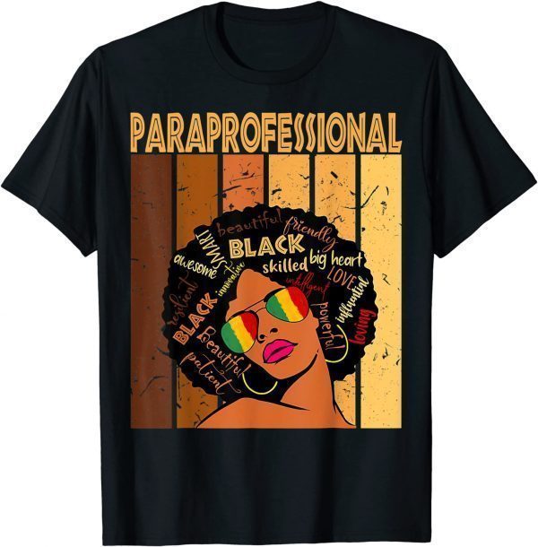 Paraprofessional Afro African American Black History Month Classic Shirt