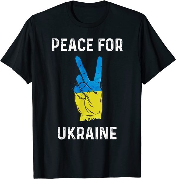 Peace To Ukraine Flag Vintage Ukraine Support Gift Shirt