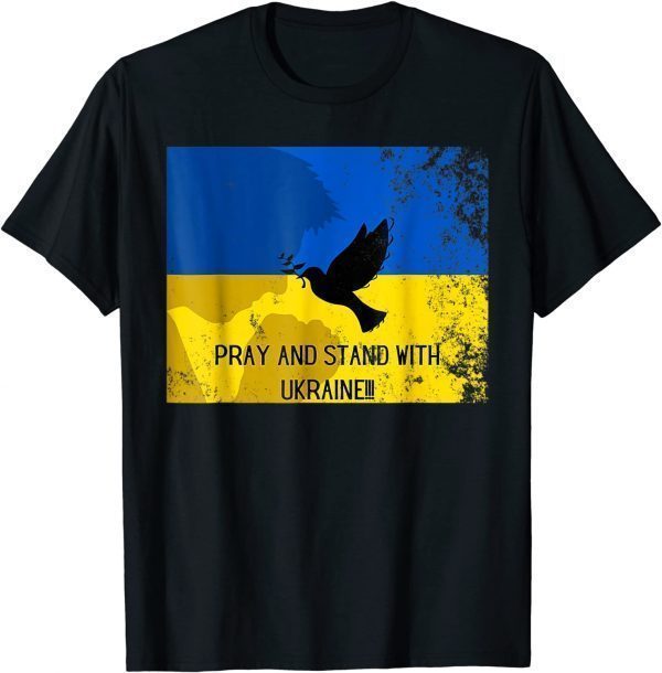 Pray For Ukraine Flag Free Ukraine - I Support Ukrainian 2022 Shirt