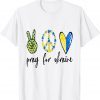 Ukraine Support Ukrainian Messy Bun Ukrainian flag Free Ukraine T-Shirt