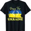 Pray for Ukraine Ukrainian Flag Heart Love Ukraine T-Shirt
