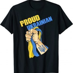 Proud Ukrainian I Stand With Ukraine Map Tee Support Ukraine Peace Ukraine T-Shirt