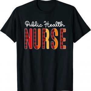 Public Health Nurse Plaid Red Love Heart Stethoscope RN Mom Classic Shirt