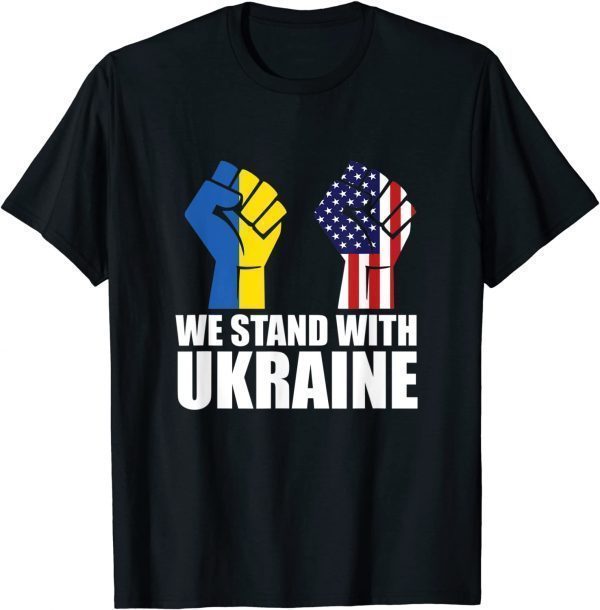 Puck Futin Stand With Ukraine Ukrainian Lover Support Us Flag Classic Shirt