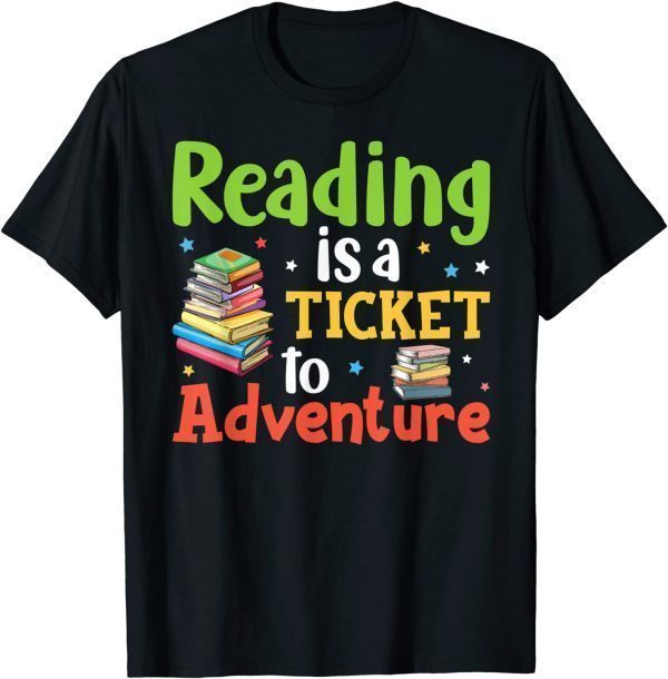 Reading Adventure Library Student Teacher Book School Classic Shirt