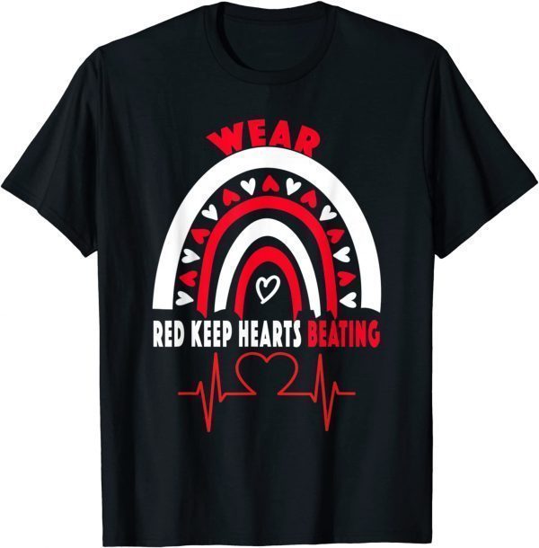 Red Keep Hearts Beating - Heart Disease Awareness Classic Shirt