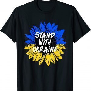 Stand with Ukraine Patriotic Ukrainian Sunflower Love Ukraine T-Shirt