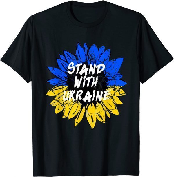 Stand with Ukraine Patriotic Ukrainian Sunflower Love Ukraine T-Shirt