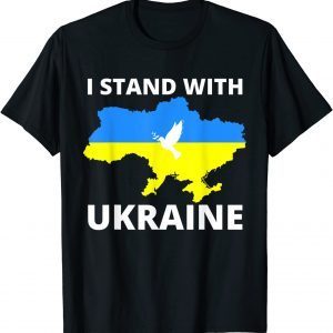 Stand with Ukraine Ukrainian Flag Support Ukraine Peace Ukraine T-Shirt
