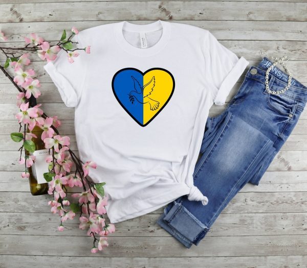 Stop War Peace Dove Pray For Ukraine Stand With Ukraine Shirt