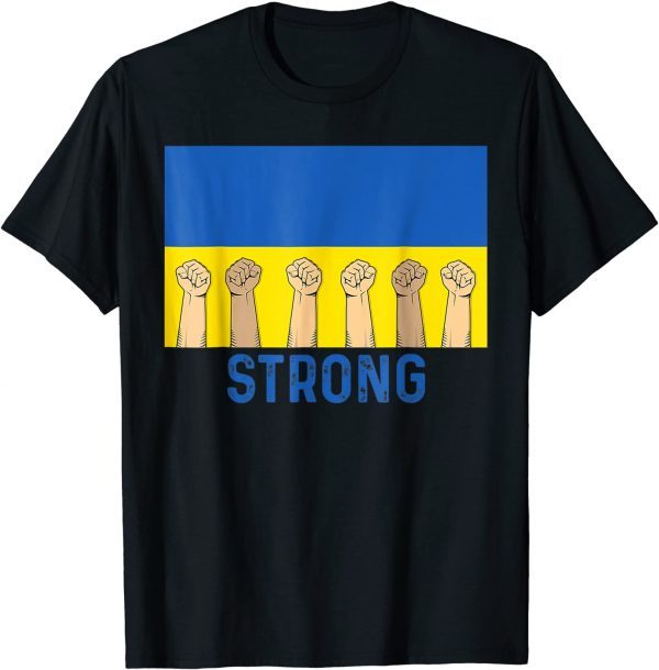 Strong Ukraine Flag vintage Ukraine Support Classic Shirt