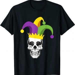 Sugar Skull Carnival Mask Jester Hat Mardi Gras Classic Shirt