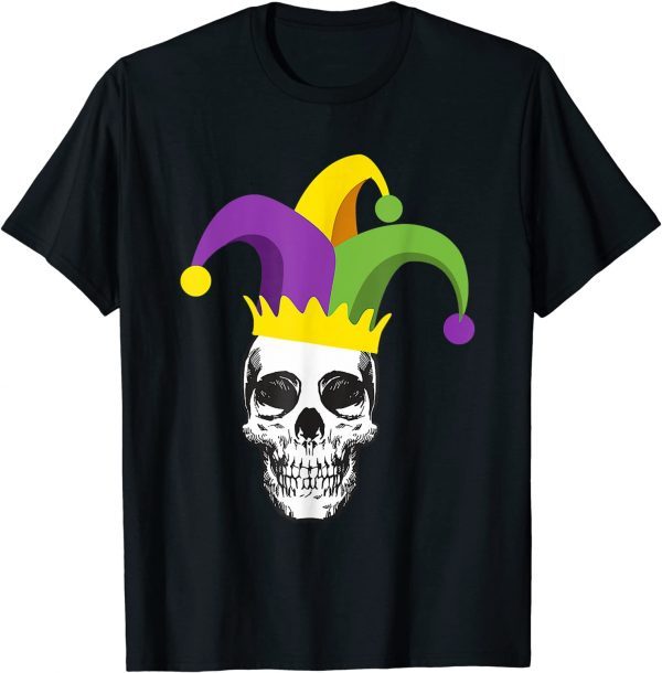 Sugar Skull Carnival Mask Jester Hat Mardi Gras Classic Shirt