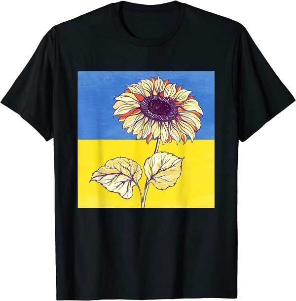 Sunflower Ukrainian Flag I Stand With Ukraine Ukraine Love Ukraine Flag T-Shirt