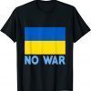 Support I Stand With Ukraine American Ukrainian Flag No War Support Ukraine T-Shirt