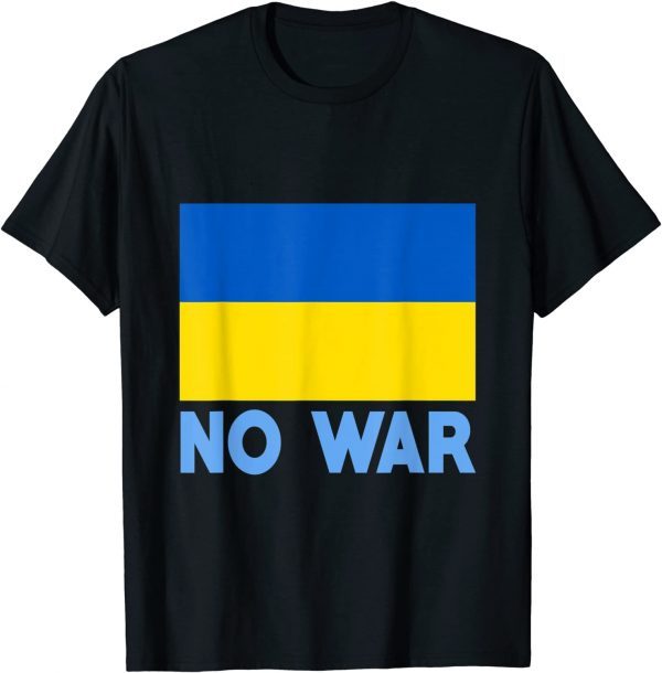 Support I Stand With Ukraine American Ukrainian Flag No War Support Ukraine T-Shirt