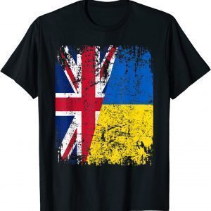 Stop War Support I Stand With Ukraine United Kingdom Ukrainian Flag Shirt