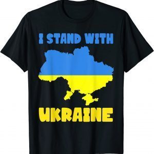 Ukraine Flag Support Ukraine I Stand With Ukraine Map Vintage Shirt