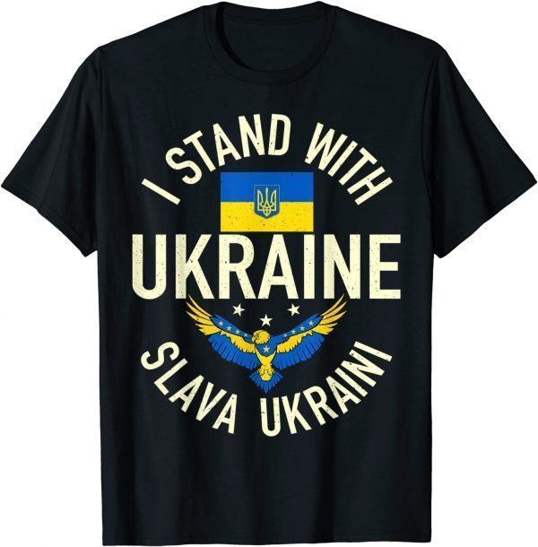 Support Ukraine I Stand With Ukraine Ukrainian Flag Patriot Classic Shirt