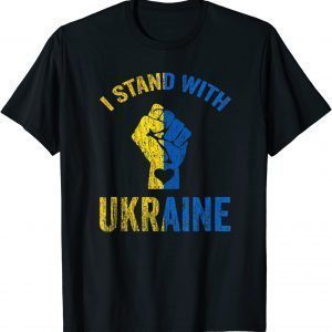 Support Ukraine I Stand With Ukraine Ukrainian Flag Gift T-Shirt