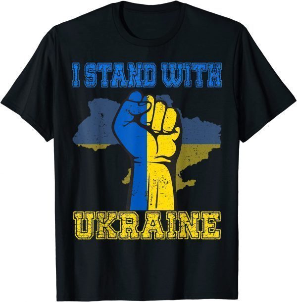 Support Ukraine I Stand With Ukraine Ukrainian Flag Vintage Classic Shirt