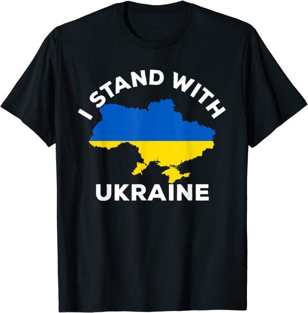 Support Ukraine I Stand With Ukraine Ukrainian Map Flag Peace Ukraine Shirt