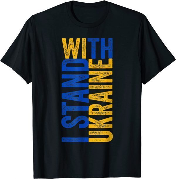 Support Ukraine I Stand With Ukraine Vintage Flag 2022 Shirt