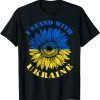 No War Support Ukraine Stand I With Ukraine Flag Sunflower T-Shirt