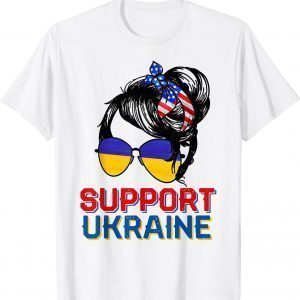 Support Ukraine Woman Flag American Ukrainian Roots Classic Shirt