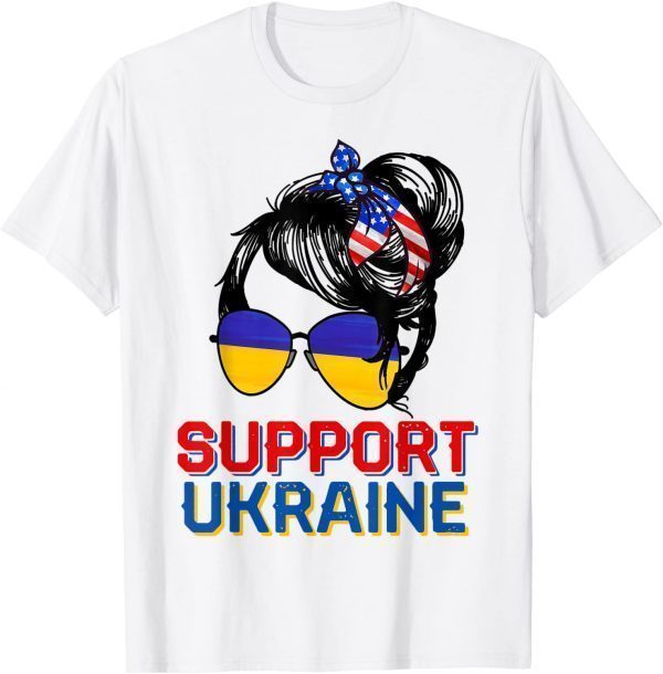 Support Ukraine Woman Flag American Ukrainian Roots Classic Shirt