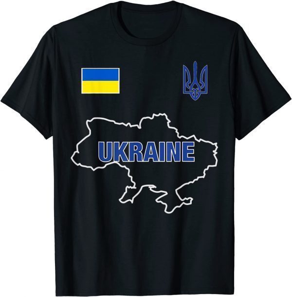 Stop Putin Support Ukrainians Map Pray For Ukraine Ukrainian Flag Pride T-Shirt