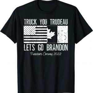 Truck You Trudeau USA Canada Flag Truckers Vintage Classic Shirt