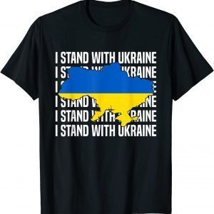 USA Support Ukraine Flag Ukrainian Love I Stand With Ukraine Free Ukraine Shirt