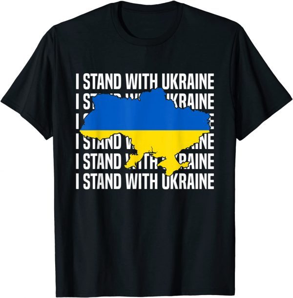USA Support Ukraine Flag Ukrainian Love I Stand With Ukraine Free Ukraine Shirt