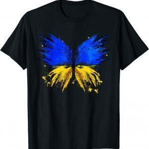 Ukraine Flag Butterfly I Stand With Ukraine Support Ukraine Love Ukraine Shirt
