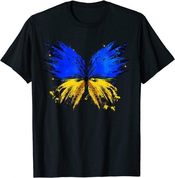 Ukraine Flag Butterfly I Stand With Ukraine Support Ukraine Love Ukraine Shirt