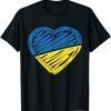 Stop War Ukraine Flag Ukrainian Heart Shirt