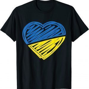 Stop War Ukraine Flag Ukrainian Heart Shirt