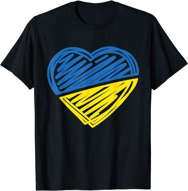 Stop War Ukraine Flag Ukrainian Heart Shirt